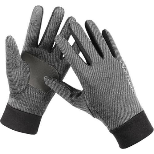 Winter Man Warm Touch Screen Plus Velvet Cotton Thin Fleece Outdoor Sports Windproof Cycling Drive Ski Non-Slip Mittens Gloves