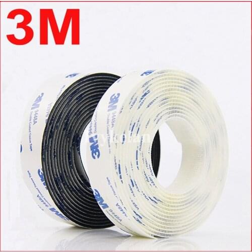 1 Pair 5meters long Adhesive Mounting Lock Nylon Strip Band for Automobile Home Office Parts Bond wtih 3M 9448 Glue white black