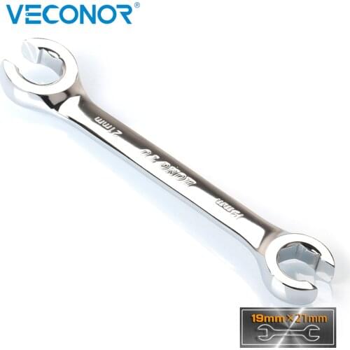 19X21mm Flare Nut Wrench Spanner Oil Pipe Wrench Mirror Polish High Torque High Quality