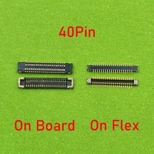 2Pcs 40pin Usb Charging Dock Port FPC Connector For Xiaomi Redmi Note8 Note 7pro Note7 Hongmi Note 8 7 Pro Charger Plug On Board