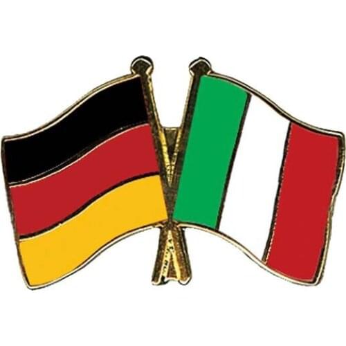 25.4mm (Germany-Italy)Metal Flag Pin,Made of iron Various Shapes are Available,Customized Designs are Accepted, (DKM-Cl141115-3)