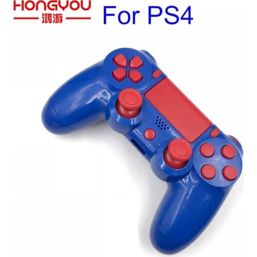 5Sets Full Housing Shell Case Skin Cover Button Set with Full Buttons Mod Kit Replacement For Playstation 4 PS4 Controller