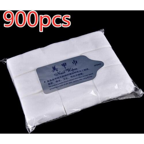 900pcs Nails Cotton Wipes Gel Nail Polish Remover Pad Soak Nail Art Cleaning Napkins for Manicure Permanent Deglazing swab