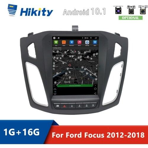 Hikity Android Car Radio Stereo Receiver GPS Navigation Vertical Screen Multimedia Player For Ford Focus 2012-2018 2 DIN NO DVD
