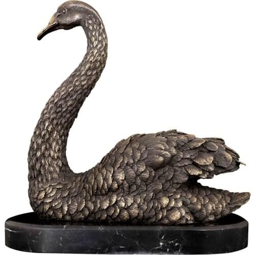 Bronze Love Swan Statue Sculpture Modern Art Animal Sculpture Wedding Anniversary Gift Home Decor