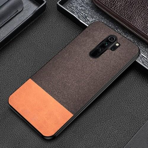 Phone Case For Xiaomi Redmi 9 9A 9C PU Simple Cloth Hard Backshell Soft Frame Cover For Xiaomi Redmi Note 8 9 9s Pro Max Cases