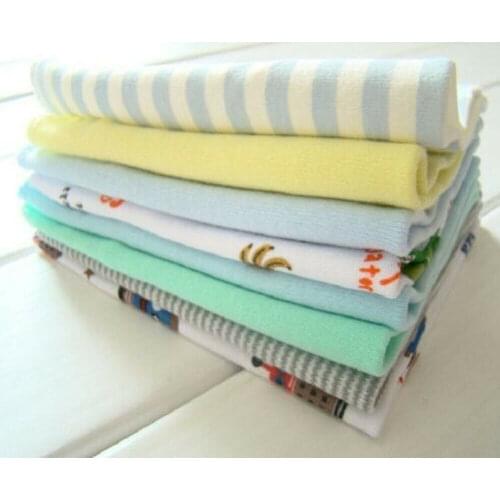 Baby Random 8Pcs/Set New Baby Boys Girls Bibs Saliva Towel Newborn Bandana Head Scarf Cute 100% Cotton Soft Towels