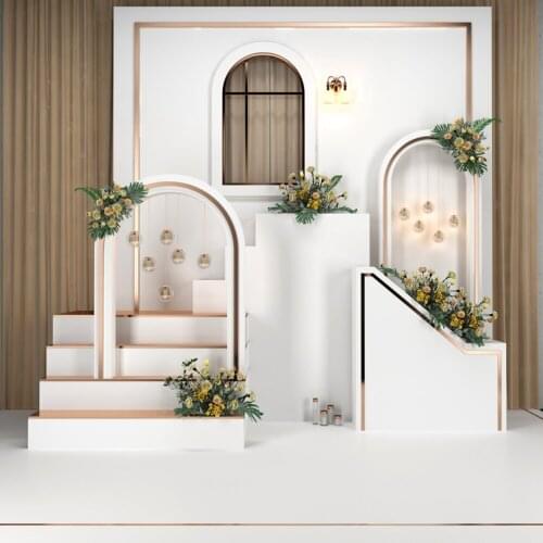 Yeele Scenes Photo Backdrops Chandelier Stair Flowers Interior Portrait Wedding Baby Photography Backgrounds For Photo Studio