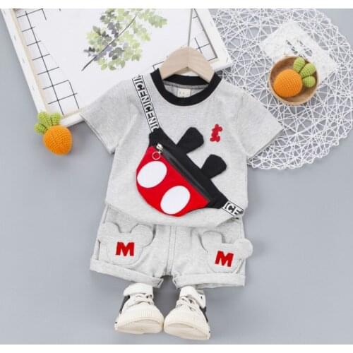 New Baby Boys Girl Summer Cotton Clothes Children Cartoon T Shirts Shorts 2Pcs/sets Infant Kids Fashion Toddler Tracksuits