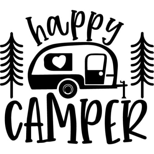 Interesting Car Door Camping Car Stickers Motorcycle Decals Waterproof Sunscreen Decals PVC 6cm X 6.5cm