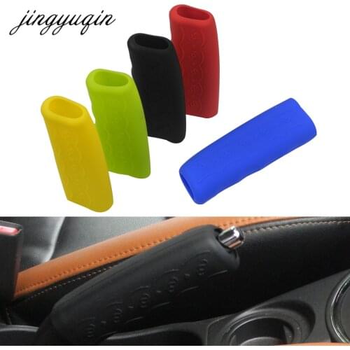 Jingyuqin 10pcs/lot Anti-slip Car Handbrake Covers Sleeve Silicone Gel Case Parking Hand Brake Grips Sleeve Universal Decoration