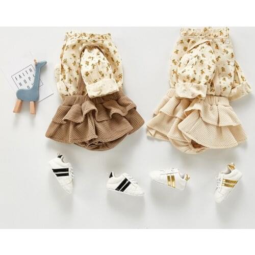 2PCS Infant Baby Girls Clothing Set Cartoon Print Bebe Rompers+long Sleeve Blouss for Newborn Baby Clothes Dressing Outfits