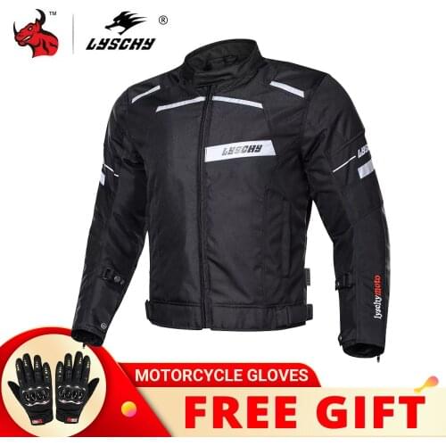 LYSCHY Motorcycle Jackets Motocross Racing Jacket Breathable Men Motorbike Riding Waterfroof Four Seasons Reflective Clothes