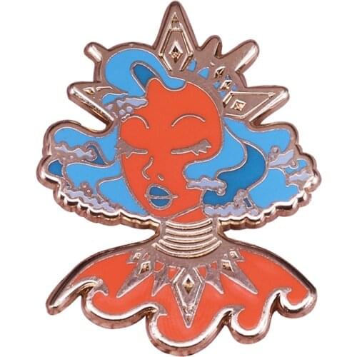 Lady of the Sea Pin Greek Mythology Aphrodite Hera Badge Ocean Queen Goddess Poseidon Brooch Pretty Elegant Accessory