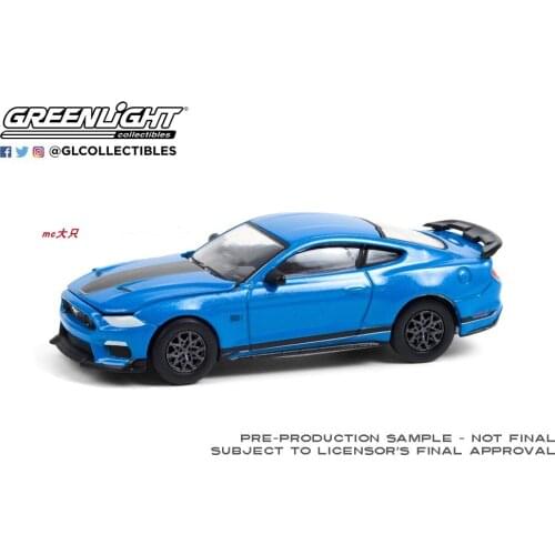 GreenLight 1:64 2021 Ford Mustang Mach 1 Alloy model car Metal toys for childen kids diecast gift