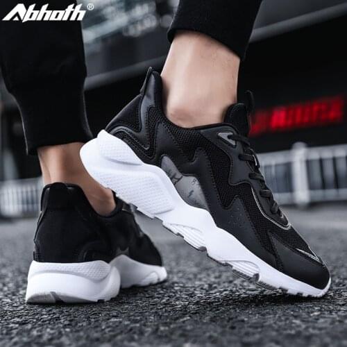 Abhoth Spring and Autumn New Mens Retro Trend Sports and Leisure All-match Mens Shoes Mens Sneakers Soft and Comfortable shoe