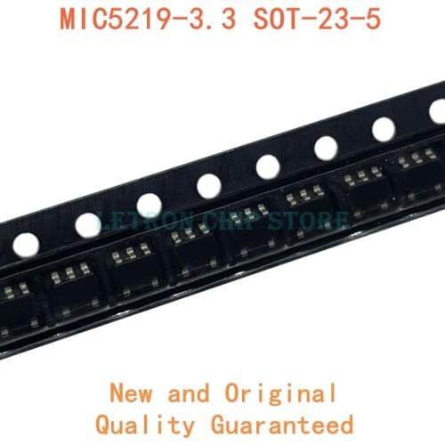 20PCS MIC5219-3.3 SOT-23-5 LG33 MIC5219-3.3YM5 MIC5219-3.3BM5 SOT23-5 SMD new and original IC Chipset