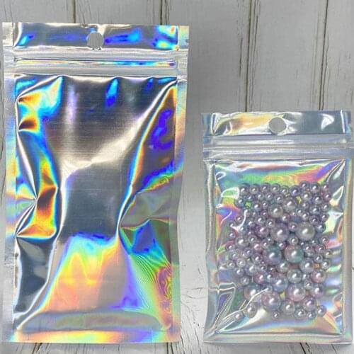 Package In Bulk Holographic Bag Necklace Storage Custom Sticker Wholesale Brand Idea Packaging Gift Logo F1Z5