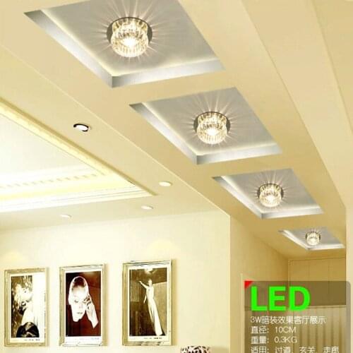 Spotlights downlight cats-eye2017 LED crystal lamp 3W ceiling corridors lamp porch lamp ceiling living room lamps SD122