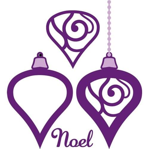 Christmas Noel Teardrop Hanging Ornament 2019 New Metal Cutting Dies for DIY Scrapbooking Embossing Paper Cards Making Crafts