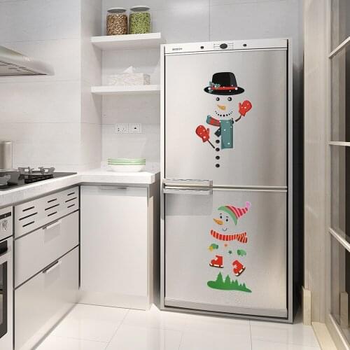 Santa Claus Elk Snowman Fridge Magnet Creative Christmas Cute Refrigerator Magnetic Stickers Magnet Sticker Decorative Gift