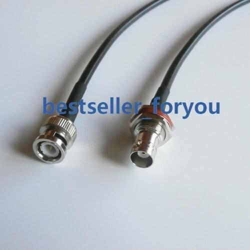 BNC male plug to BNC female jack RF Pigtail Coaxial Jump RG58 Cable 15cm
