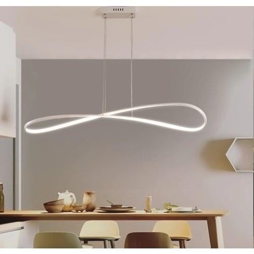 New Modern led Chandelier for dining room kitchen Room Home Deco Hanging Chandelier 90-260V Matte Black/White Finished