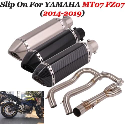 Motorcycle Full Exhaust System Escape Muffler Pipe For Yamaha MT07 FZ07 2014-2019 MT-07 FZ-07 Tracer 2014-2018 XSR70 2016-2017