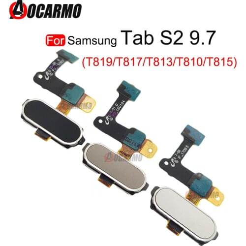 For Samsung Galaxy Tab S2 9.7 T817 T810 T813 T815 T819 Fingerprint Sensor Home Button and Loudspeake Flex Cable Replacement Part