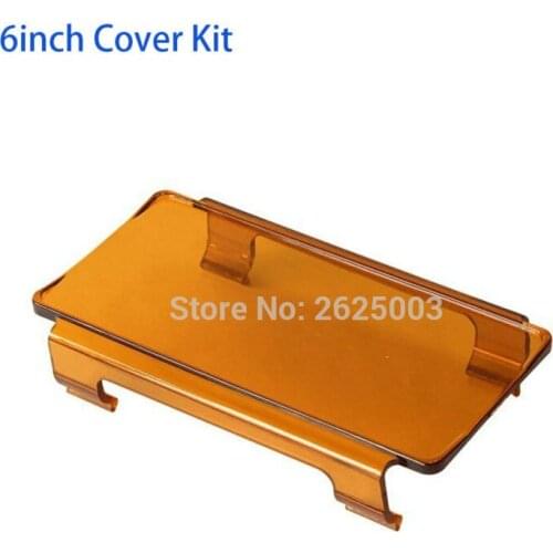 Amber Light Cover 6 inch Amber Protective Rainy Double Row LED Light Bar Cover Kits Change Color Protective Cover Yellow