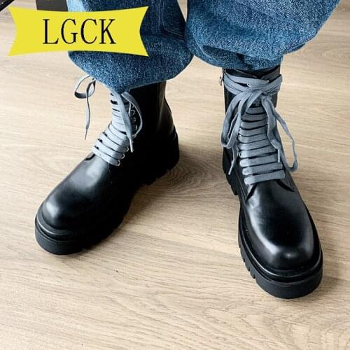 Plus Size 34-43 INS HOT Women Ankle Boots Cowhide Upper Shoes Autumn and Winter Ladies Boots Thick Heel Elastic Boots Short Boot