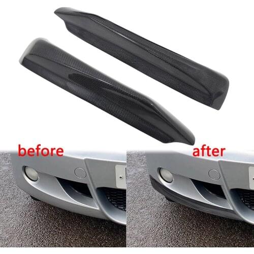 1 Pair for BMW 1 Series E81 E87 M Sport Car Carbon Fiber Front Bumper Lip Splitter Diffuser Spolier Protector Car Styling Decor