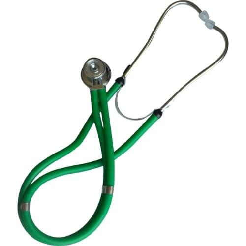 1pcs Medical Multifunctional Stethoscope Dual Headed Double Tube Portable Home Use Health Care Auscultation Tool Green