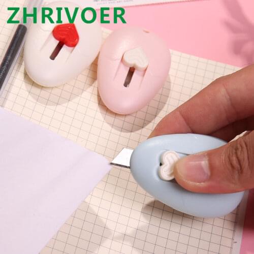 1pcs Cute egg shaped Mini art knife Household express box opener Portable paper cutter Small stationery knife