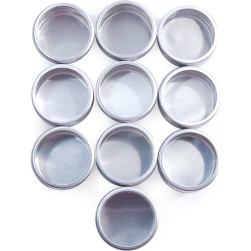 10ml Portable Small aluminum Tin 10pcs/set Empty Pot Refillable Bottle Container Screw Top Cap, Jewelry small item Storage Jars