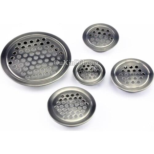 Brand New 10PCS Stainless Steel Round Wardrobe Cabinet Air Vent Louver Ventilation Cover 19mm/25mm/29mm/35mm/53mm