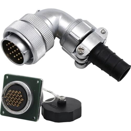 20pcs WEIPU WF28 TV+Z Metal Bending Right Angle 12 Pin Male Plug Female Socket Waterproof M28 Power Connector