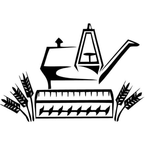 16.2cm*11.1cm Tractor Farming Vinyl Car-Styling Stickers Decals Motorcycle Black/Silver S3-6684