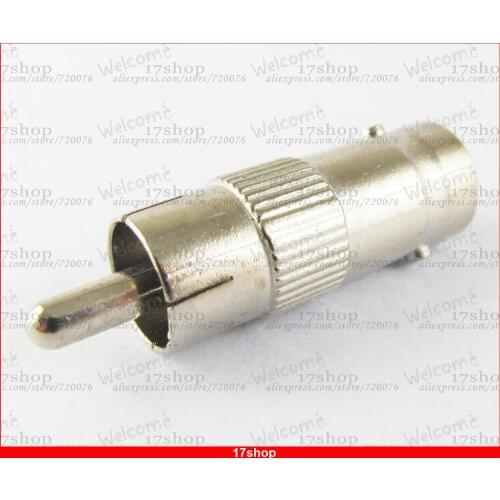 20pcs x BNC Female Jack to RCA Male Straight CCTV Adapter Connectors Nickel Plat New