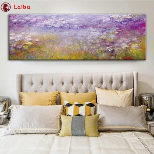 3d round square diamond embroidery Abstract art, water lily Diy full diamond painting mosaic picture rhinestones home art