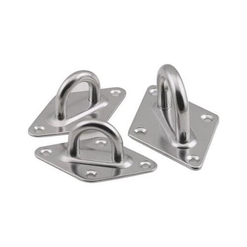 5PCS/LOT 304Stainless Steel Diamond Shape Hook U shape Hook Base Ceiling Fans/Sandbags/Hammocks/Leisure Sofa Fixed Hook 60MM(M5)