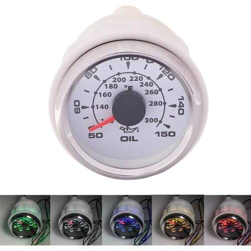 52mm Boat Car Digital temperature gauge meter Temp Sensor Fitting Kit DC 12V~24V with 8 color light