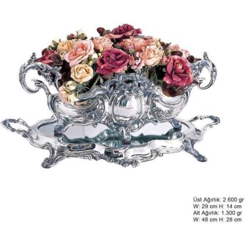 925 sterling Silver Floral Jardinyer