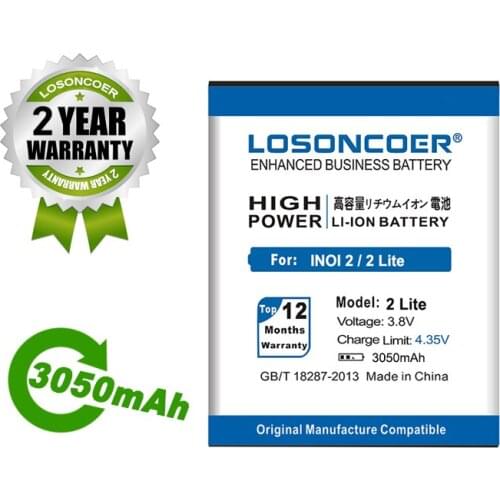 LOSONCOER Battery 3050mah 2 LITE Battery For INOI 2 Lite INOi 2 / 2 Lite Battery