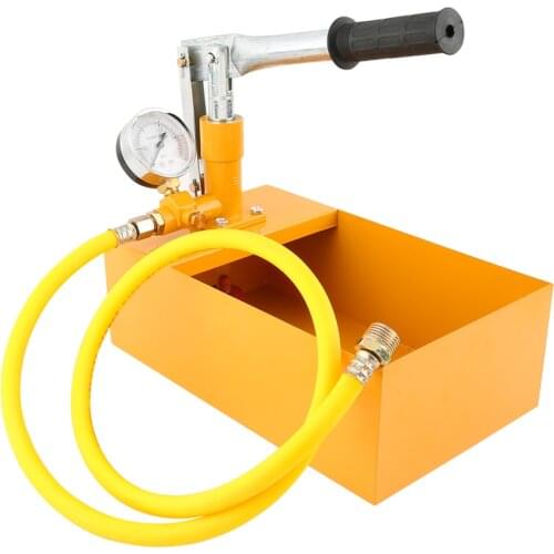 Aluminum 2.5MPa 25KG Pressure Sensor Water Pressure Tester Pressure Sensor Manual Hydraulic Test Pump Machine with G1/2" Hose