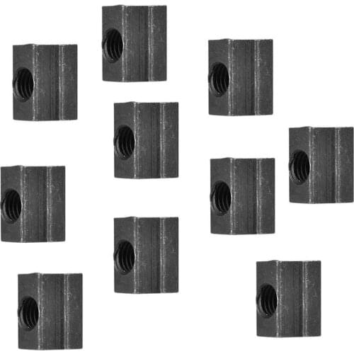 JFBL Hot 10 T-Nuts with M8 Threaded T-Nuts Made of 45 Steel Installed in the T-Slot in the Workbench of the Machine Tool