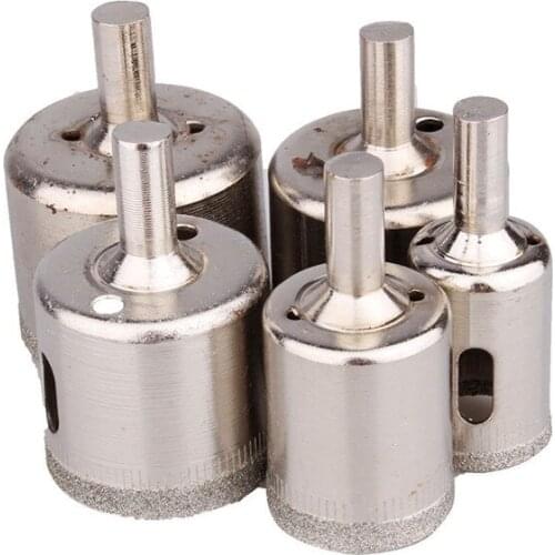 Hot 5pcs Diamond Tile Hole Saw Drill Bit Bits Set Glass Marble Granite Slate Cutting
