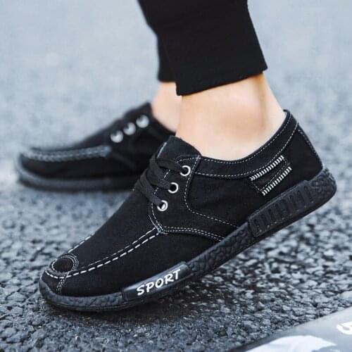 Canvas Mens Shoes Denim Lace-up Mens Casual Shoes New 2019 Plimsolls Breathable Mens Shoes Spring Autumn Sneakers R1-38