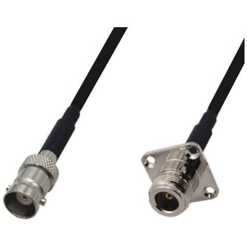 RG58 Cable BNC Female to N Female jack Flange Connector WiFi Antenna Extension Pigtail jumper cable