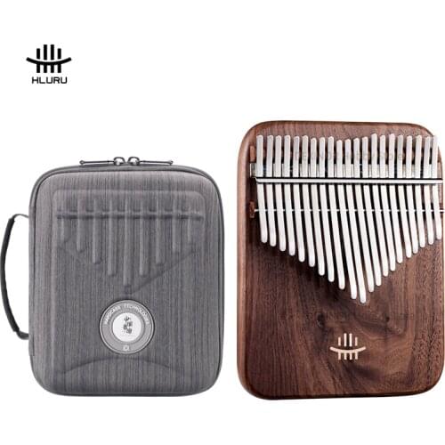 Hluru Class A Kalimba 21 Key Black Walnut Thumb Piano Thickened Quality Calimba Keyboard Music Instrument With Case Accessories